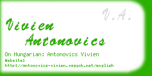 vivien antonovics business card